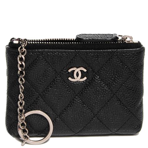 chanel caviar quilted diamond cc key holder|Wallets on Chain .